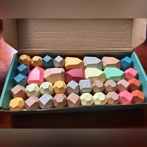 Colorful Wooden Building Blocks Set